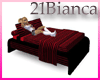 21b-modern bed black red