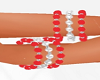 ~ Red and White Bracelet
