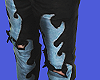 ripped pants wit flames