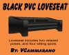 BLACK PVC LOVESEAT