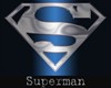 Cool Blue Super Man Logo
