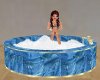Blue Bubble Bath Tub