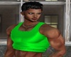 GREEN ROLLED UP TANK TOP