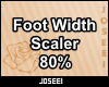 Foot Width Scaler 80%