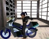 Grey Blue Motorcycle