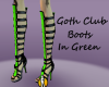 Goth Club Boots - Green