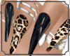 -LeopardBlack Nails+Ring