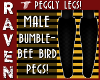 (M) BUMBLEBEE BIRD LEGS!