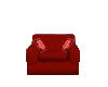 Red sm sofa/rose pillows