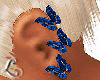 xo*Earrings Blue Butterf