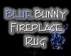 Blue Bunny Fireplace Rug