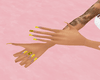 yellow smiles M nails
