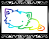 Rainbow Kitty Outline