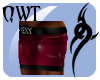 QWT Sexy Boxers PVC Red