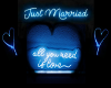 Neon Just Married Sign