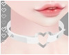 T! Heart Collar - White