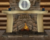 Cabin Fireplace