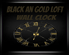 Blaxk Gold Loft Clock