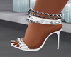 ! Chain White Heels