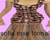 sofia brown rose dress