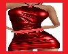 ISIS RED LATEX DRESS