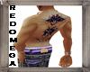 color tribal back tattoo