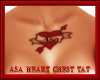 Asa Heart Chest Tattoo