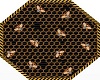 Bee Happy hexagon Rug