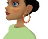 Diamond Orange Earrings
