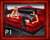 red sensual couch 10P