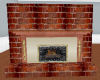 Red Brick Fire Place