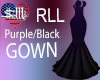 Purple/Black Ballgown