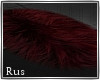 Rus: red fur rug