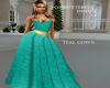 teal gown