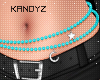 !!K Waist Beads Teal