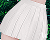 w. White Pleated Skirt