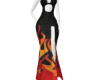 flame on dress
