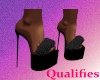 ~Quali~ Black fur heels