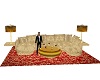 Gold sofa L/Room