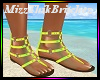 Yellow Boho Sandals