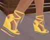 yellow wedged shoes