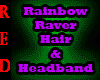 [RED] Rainbw Raver Hair