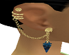 blue jasper gold earcuff