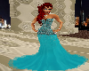 Teal Gown w/ Beads