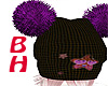 [BH]Knitted Hat Prpl/blk