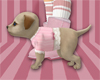Puppy in Pink Dress