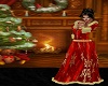 Christmas Red/Gold Gown