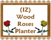 (IZ) Wood Roses Planter