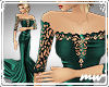 !Gown off shoulder green