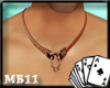 XIbrown leather necklace